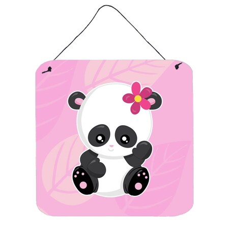 Carolines Treasures Hey Yall Panda Wall or Door Hanging Prints BB6799DS66